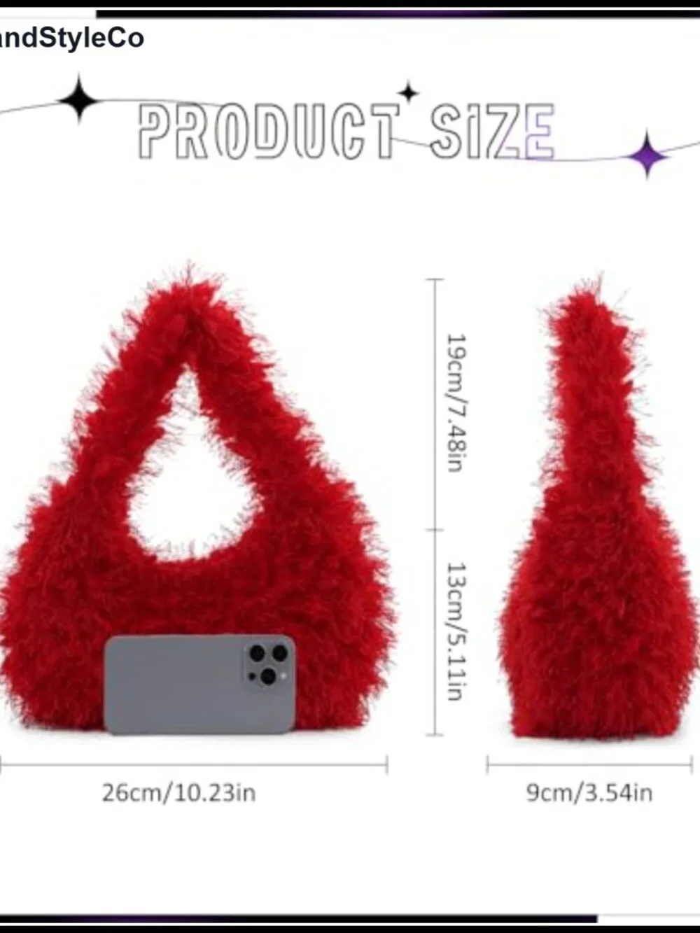 Faux Fur Fluffy Hobo Bags for Women Fuzzy Tote Cute Plush Purse Furry Handbag